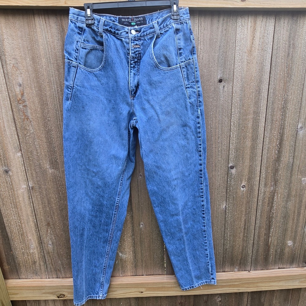 Vintage Guess Pascal Jeans Mens 33 Loose Fit Tapered Leg Medium Wash Denim 32×33